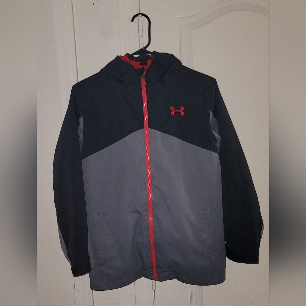 Under Armour Kids' Black and Gray Jacket